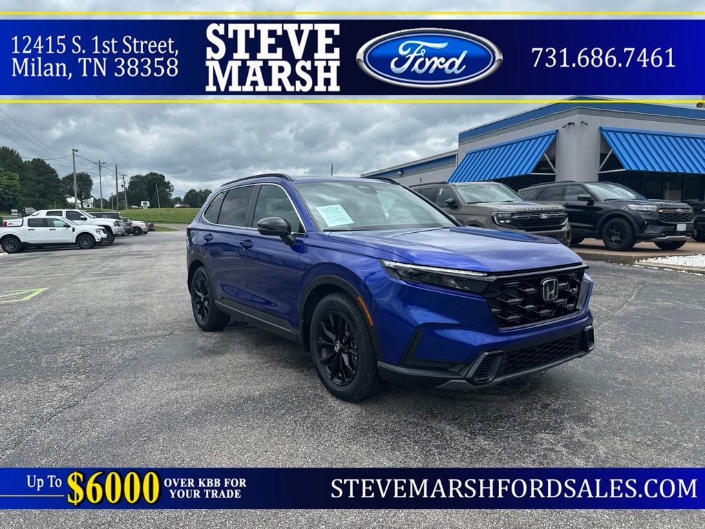 Canyon River Blue Metallic 2025 Honda CR-V Hybrid Sport FWD SUV / Crossover Front-Wheel Drive Continuously Variable Transmission