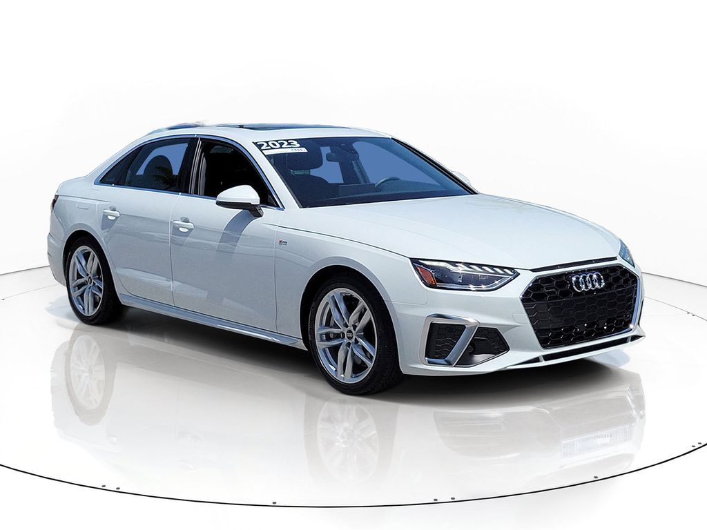 Glacier White Metallic 2023 Audi A4 Sedan All-Wheel Drive 7-Speed Automatic