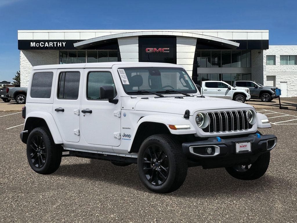Bright White Clearcoat 2024 Jeep Wrangler 4xe SUV / Crossover Four-Wheel Drive 8-Speed Automatic