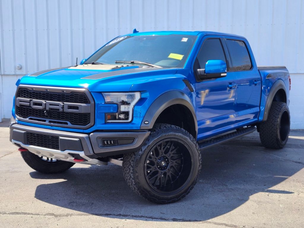Blue 2019 Ford F-150 Raptor SuperCrew 4WD Pickup Truck Four-Wheel Drive Automatic