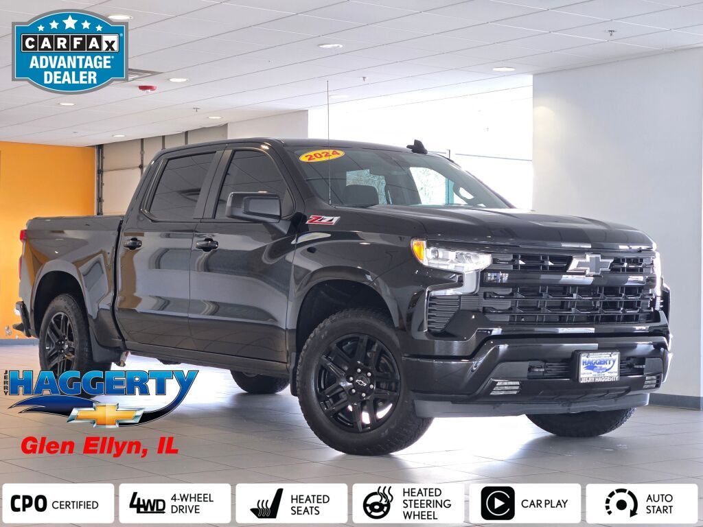 Black 2024 Chevrolet Silverado 1500 Pickup Truck Four-Wheel Drive Automatic