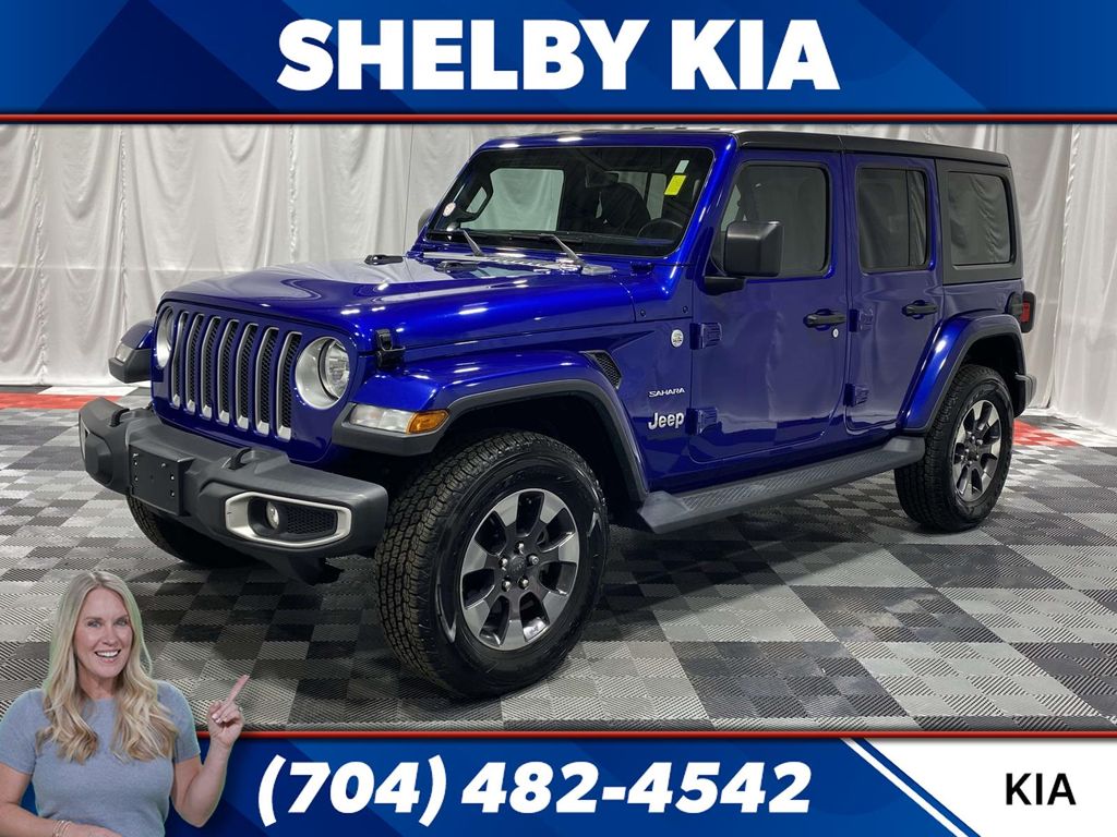 Ocean Blue Metallic Clearcoat 2018 Jeep Wrangler Unlimited Sahara 4WD SUV / Crossover Four-Wheel Drive 8-Speed Automatic