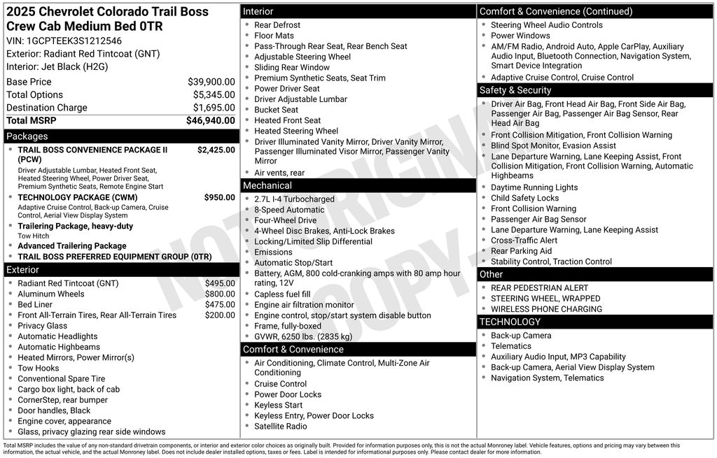 Used 2025 Red Chevrolet Trail Boss image 13