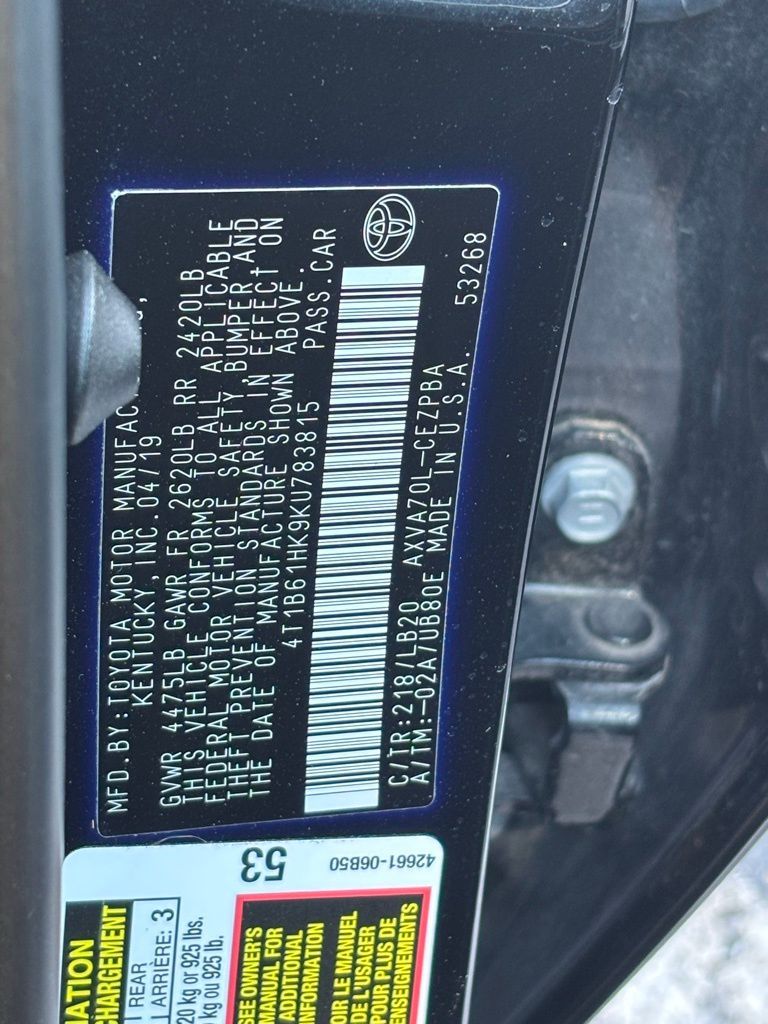 2019 Toyota Camry XSE photo