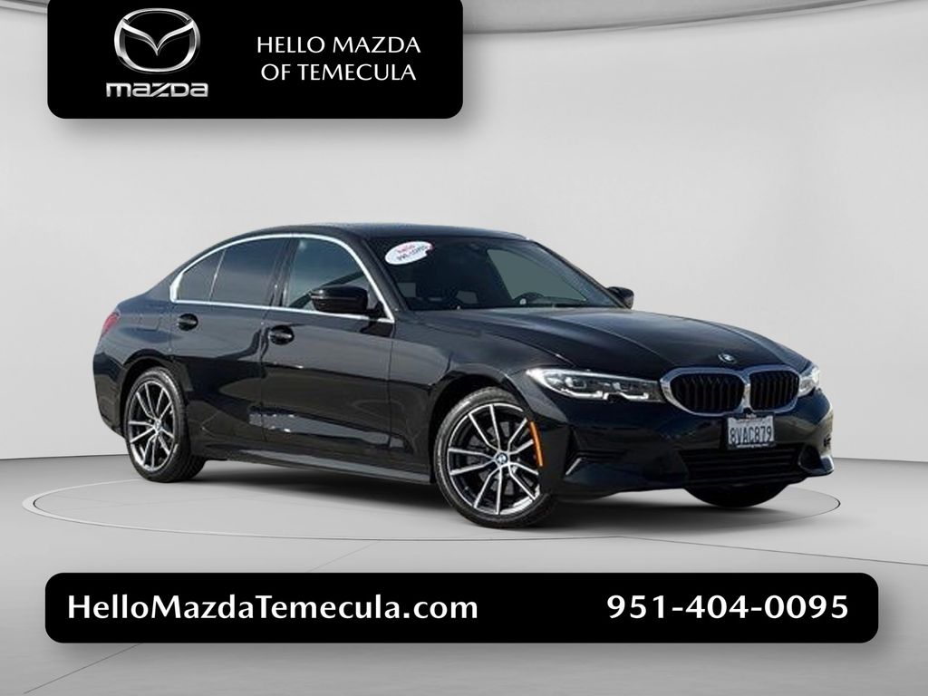 Black Sapphire Metallic 2021 BMW 3 Series Sedan Rear-Wheel Drive 8-Speed Automatic