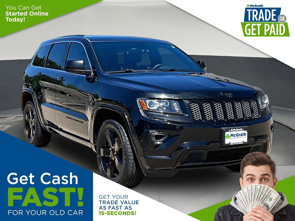 Brilliant Black Crystal Pearlcoat 2015 Jeep Grand Cherokee SUV / Crossover Four-Wheel Drive 8-Speed Automatic