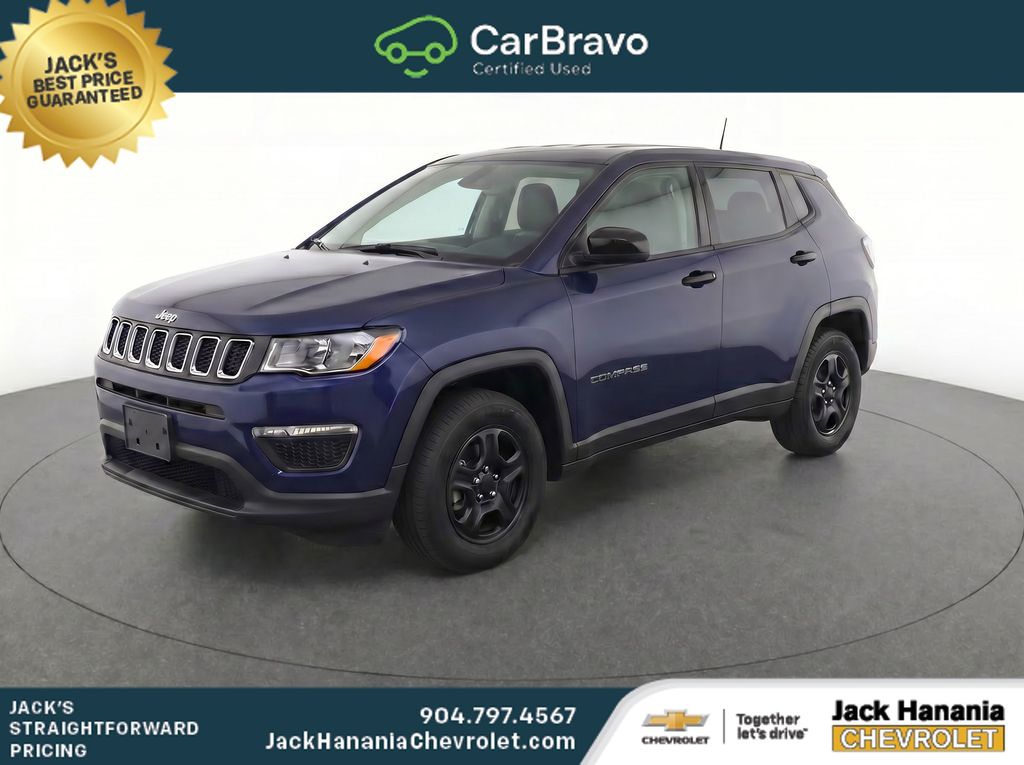 Jazz Blue Pearlcoat 2018 Jeep Compass Sport 4WD SUV / Crossover Four-Wheel Drive 9-Speed Automatic