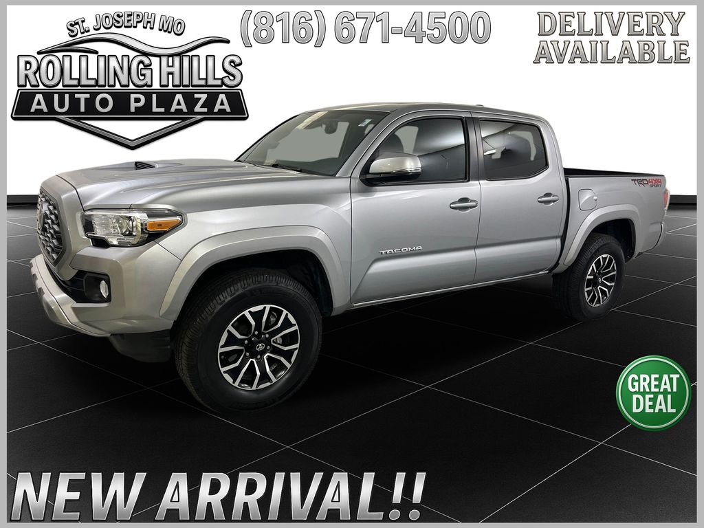 Silver Sky 2020 Toyota Tacoma TRD Sport Double Cab 4WD Pickup Truck Four-Wheel Drive 6-Speed Automatic