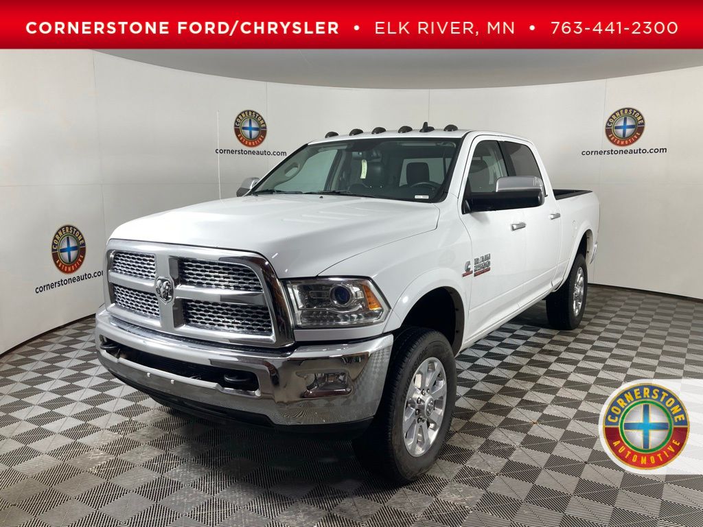 Bright White Clearcoat 2015 RAM 2500 Laramie Crew Cab 4WD Pickup Truck Four-Wheel Drive 6-Speed Automatic