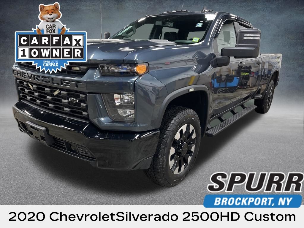 Shadow Gray Metallic 2020 Chevrolet Silverado 2500HD Custom Crew Cab 4WD Pickup Truck Four-Wheel Drive 6-Speed Automatic