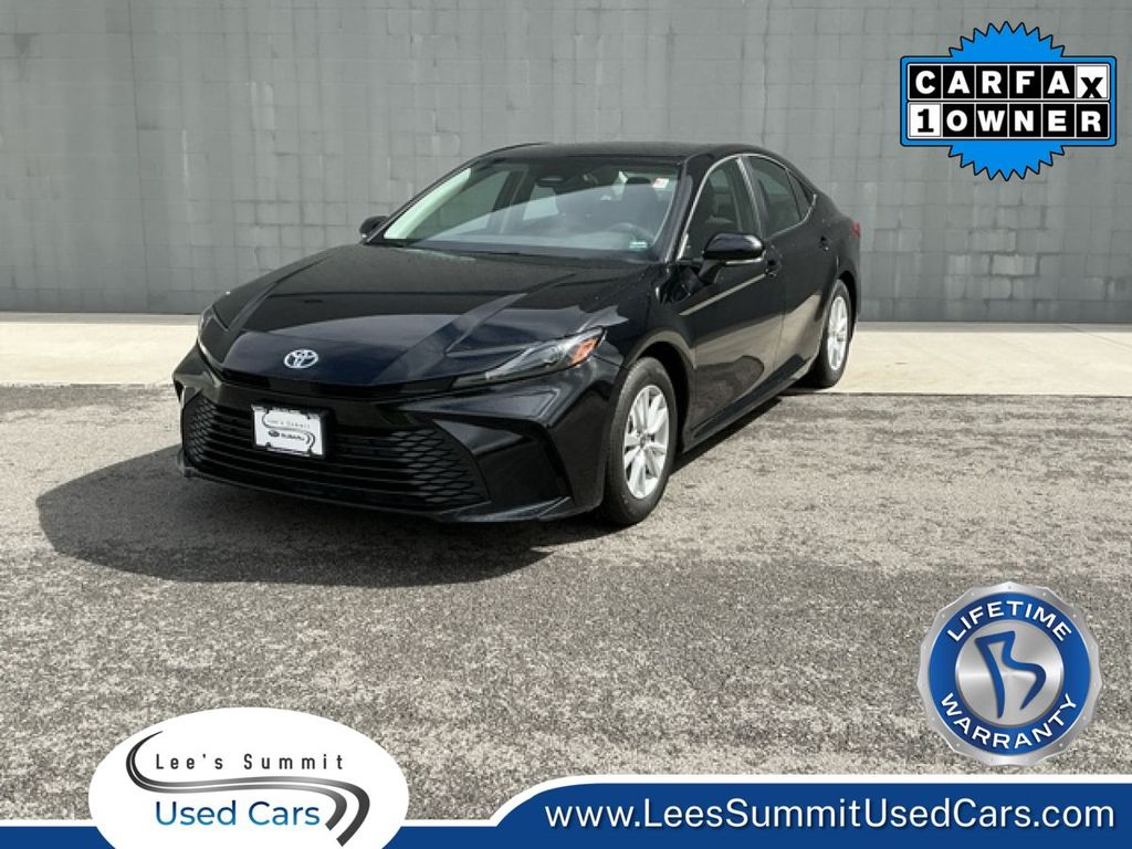 Midnight Black Metallic 2025 Toyota Camry LE FWD Sedan Front-Wheel Drive Continuously Variable Transmission