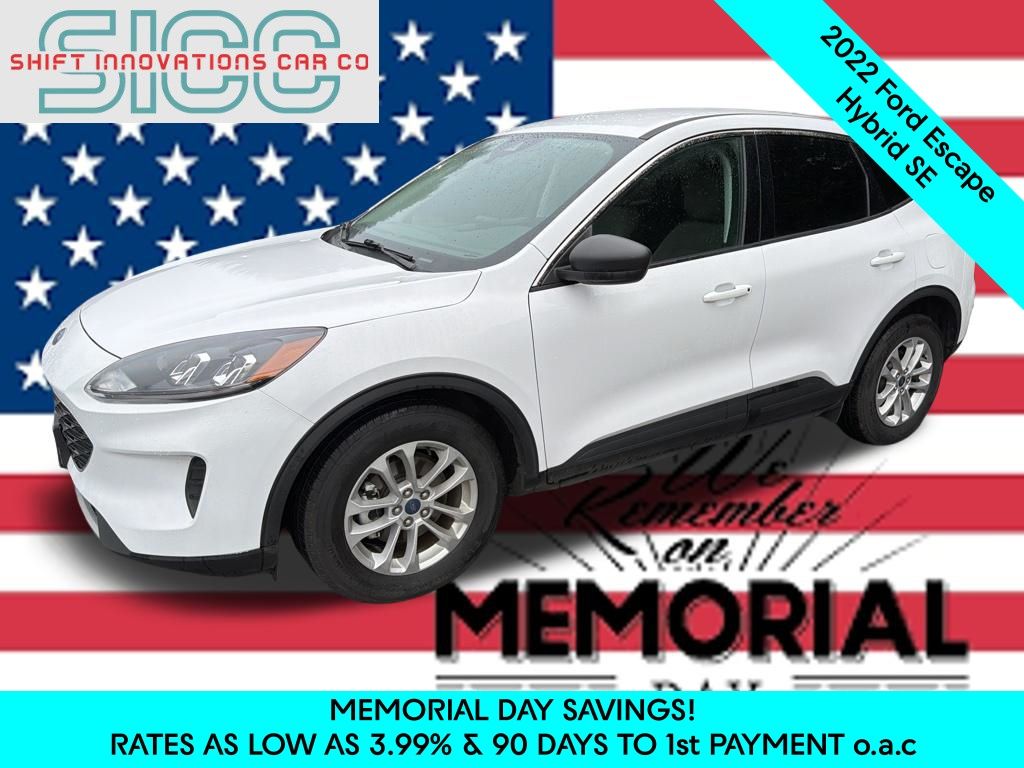 Oxford White 2022 Ford Escape Hybrid SE FWD SUV / Crossover Front-Wheel Drive Continuously Variable Transmission