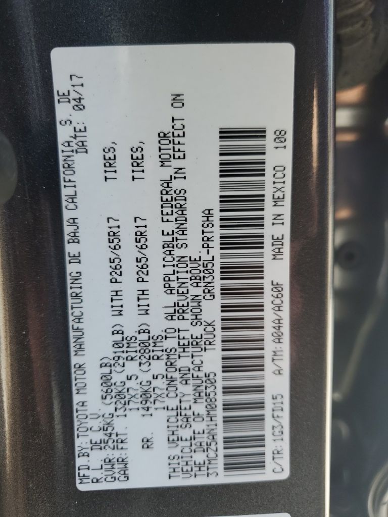 2017 Toyota Tacoma TRD Sport Gray at Bob Mills Chevrolet
