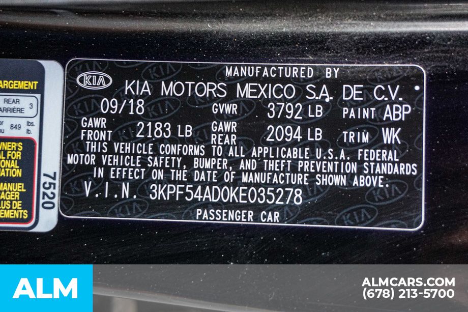 Used 2019 Black Kia EX image 57