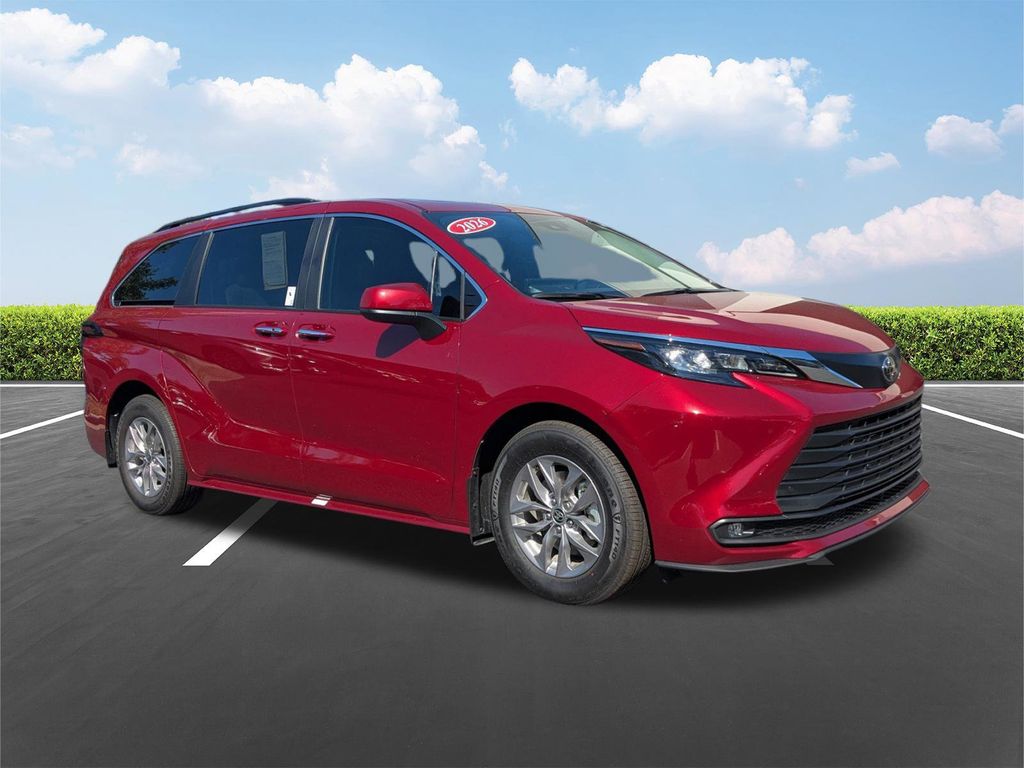 Red (Ruby Flare Pearl) 2026 Toyota Sienna XLE 7-Passenger FWD Minivan Front-Wheel Drive Continuously Variable Transmission