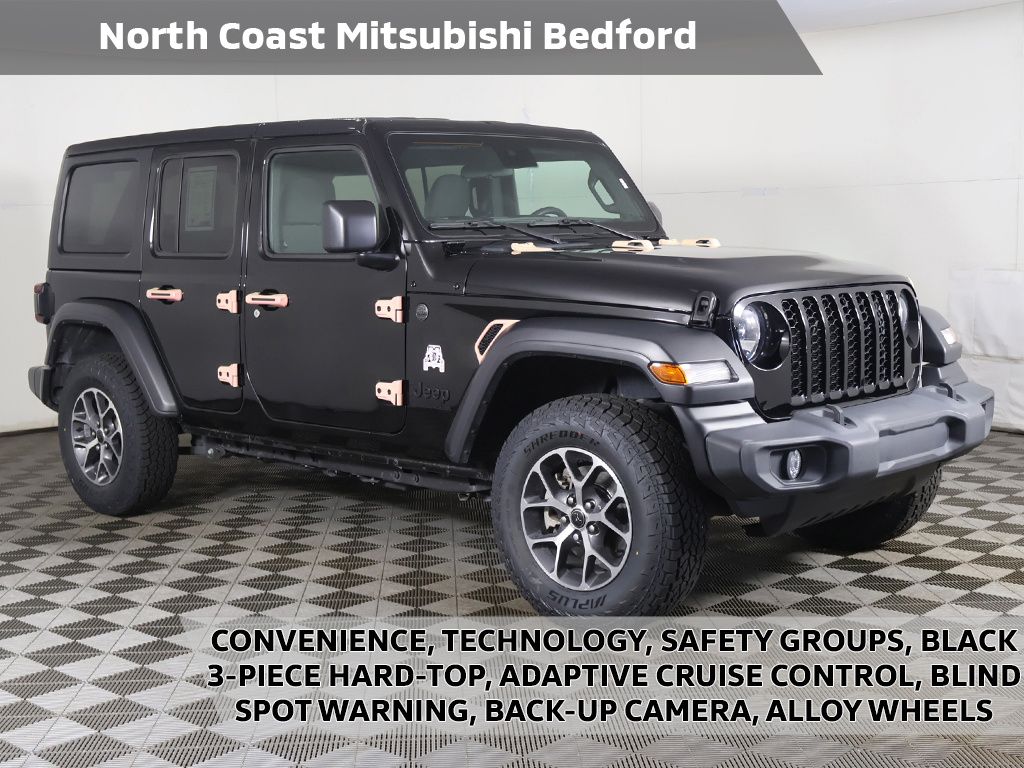 Black Clearcoat 2024 Jeep Wrangler SUV / Crossover Four-Wheel Drive 8-Speed Automatic