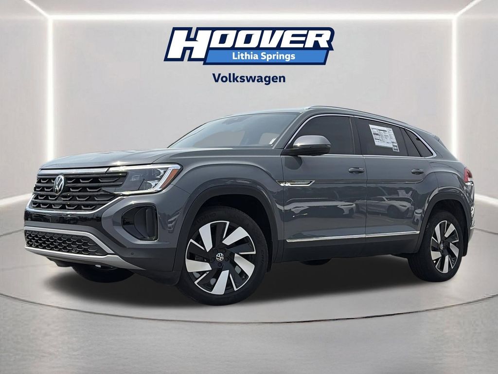 Pure Gray 2025 Volkswagen Atlas Cross Sport SUV / Crossover All-Wheel Drive 8-Speed Automatic