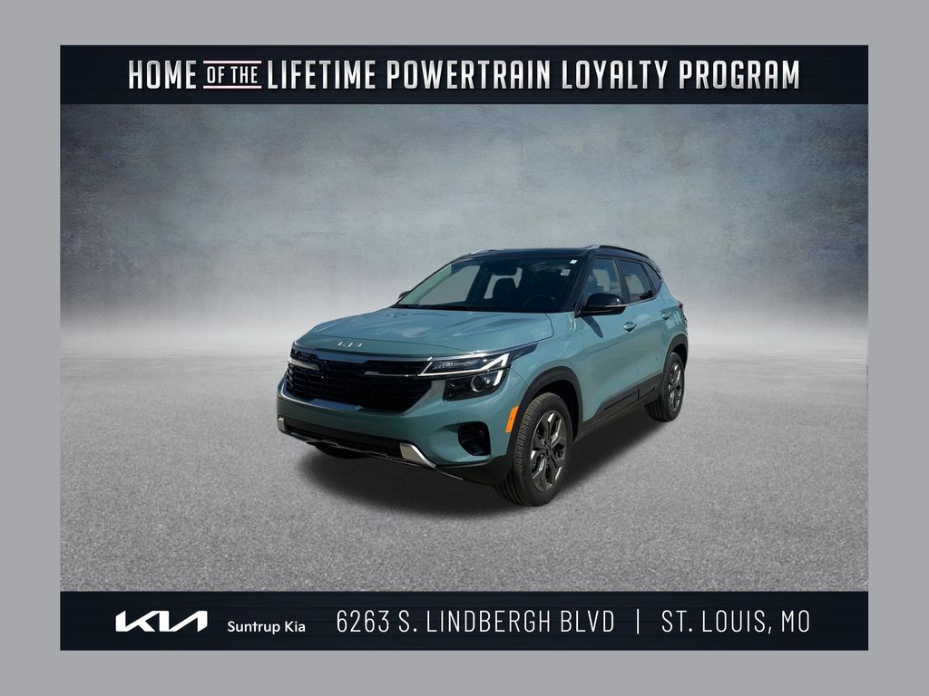 Pluton Blue/Black Roof 2024 Kia Seltos SUV / Crossover All-Wheel Drive Continuously Variable Transmission