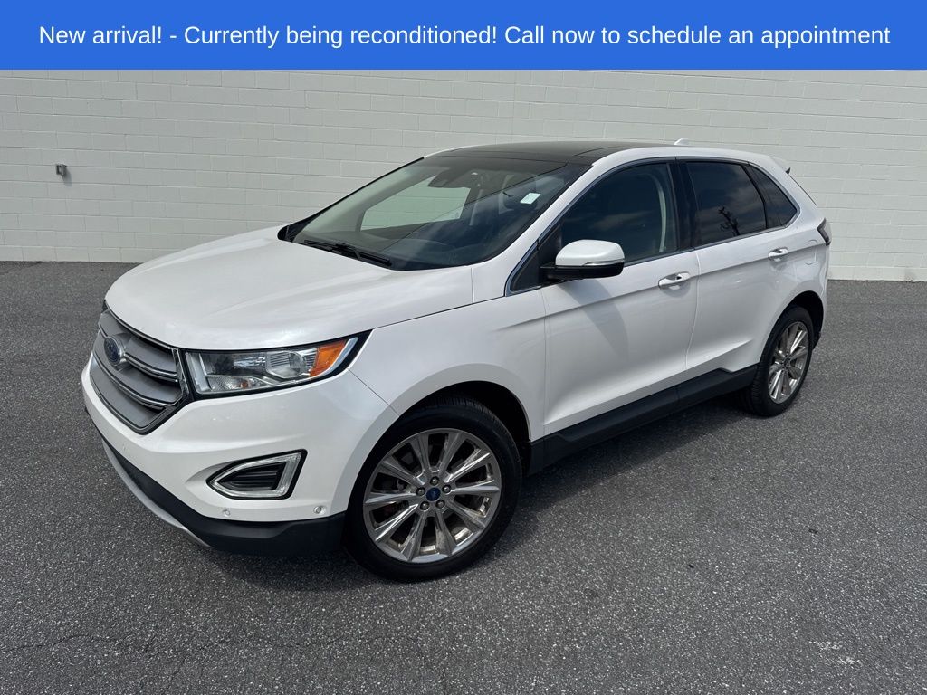 White Platinum 2018 Ford Edge Titanium AWD SUV / Crossover All-Wheel Drive 6-Speed Automatic