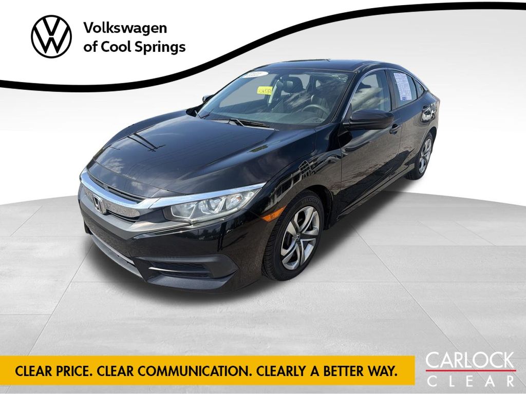 Crystal Black Pearl 2016 Honda Civic Sedan Front-Wheel Drive Continuously Variable Transmission