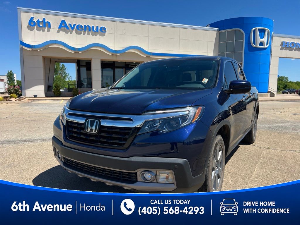 Black (Obsidian Blue Pearl) 2020 Honda Ridgeline Pickup Truck All-Wheel Drive 9-Speed Automatic