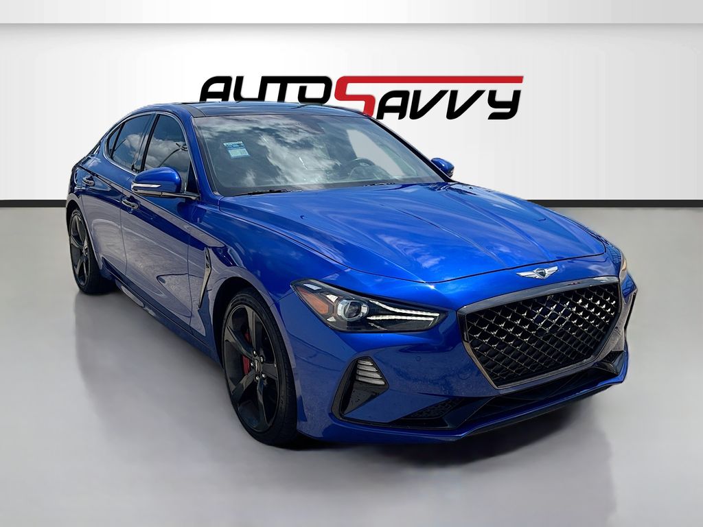 Mallorca Blue 2021 Genesis G70 3.3T RWD Sedan Rear-Wheel Drive 8-Speed Automatic