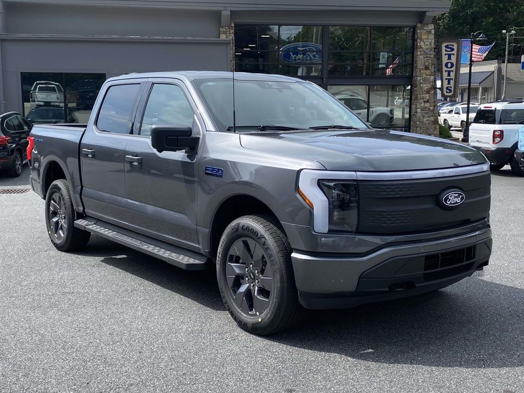 Gray Metallic 2025 Ford F-150 Lightning Pickup Truck All-Wheel Drive Automatic
