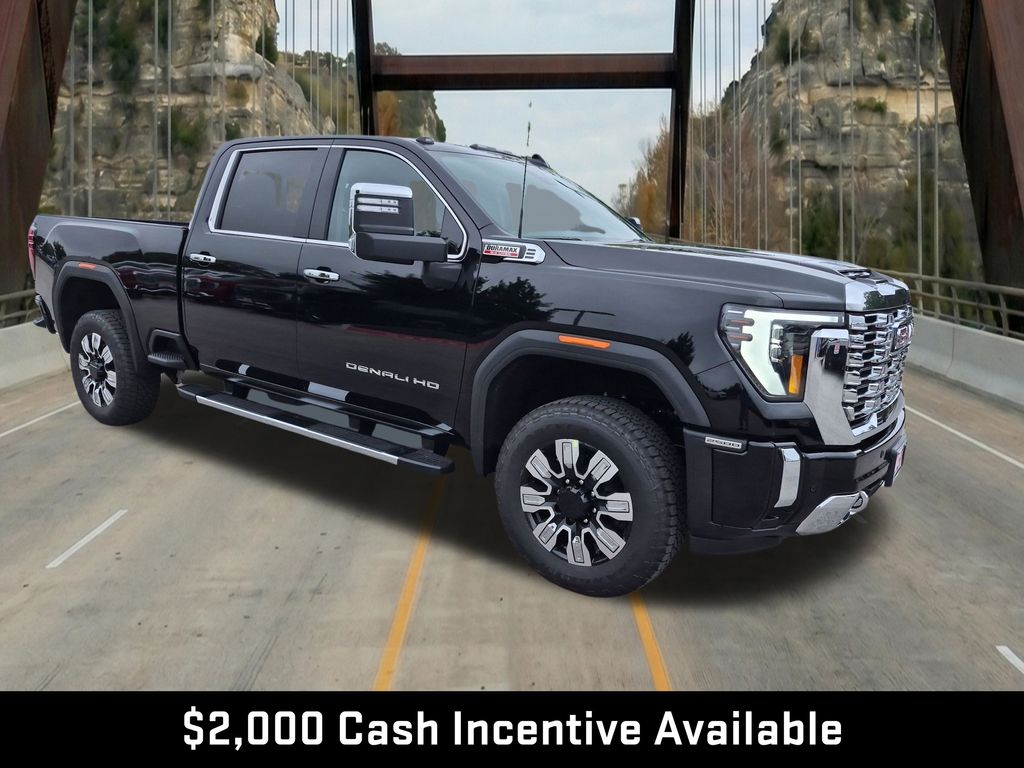 Onyx Black 2026 GMC Sierra 2500HD Denali Crew Cab 4WD Pickup Truck Four-Wheel Drive Automatic