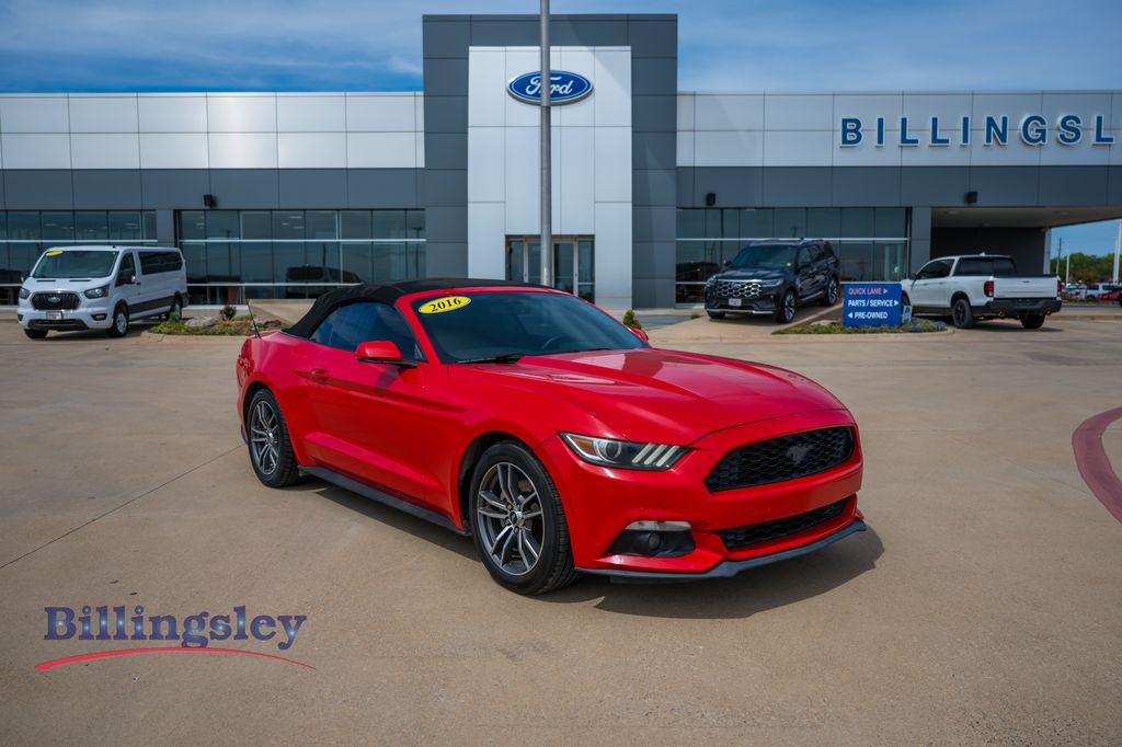 Race Red 2016 Ford Mustang EcoBoost Premium Convertible RWD Convertible Rear-Wheel Drive 6-Speed Automatic