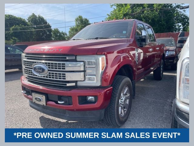 Red Metallic 2017 Ford F-350 Super Duty Platinum Crew Cab 4WD Pickup Truck Four-Wheel Drive 6-Speed Automatic