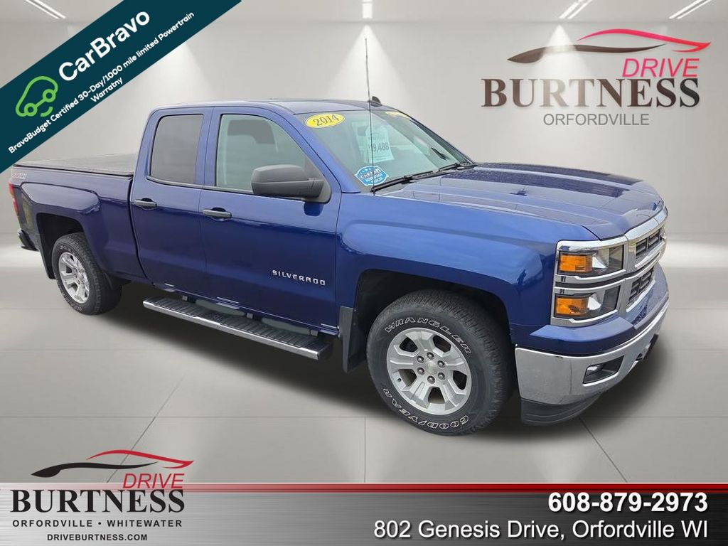 Blue Topaz Metallic 2014 Chevrolet Silverado 1500 LT Double Cab 4WD Pickup Truck Four-Wheel Drive 6-Speed Automatic Overdrive
