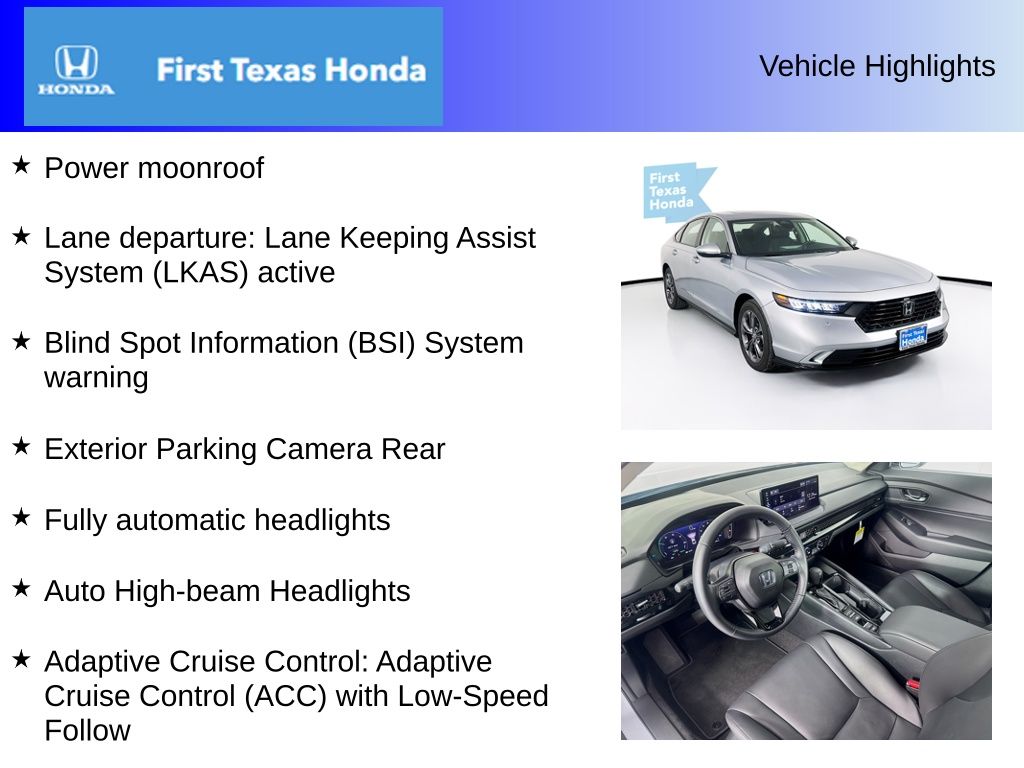 Used Car 2025 Honda Accord Hybrid  Ex-l For Sale Under $35,000 In Austin, Texas