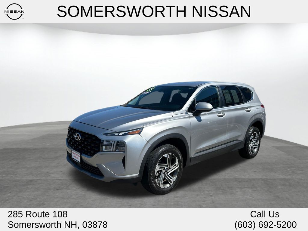 Shimmering Silver Pearl 2021 Hyundai Santa Fe SUV / Crossover All-Wheel Drive 8-Speed Automatic