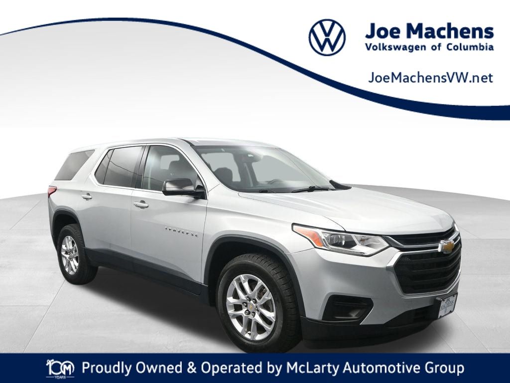 Silver Ice Metallic 2020 Chevrolet Traverse LS AWD SUV / Crossover Four-Wheel Drive 9-Speed Automatic