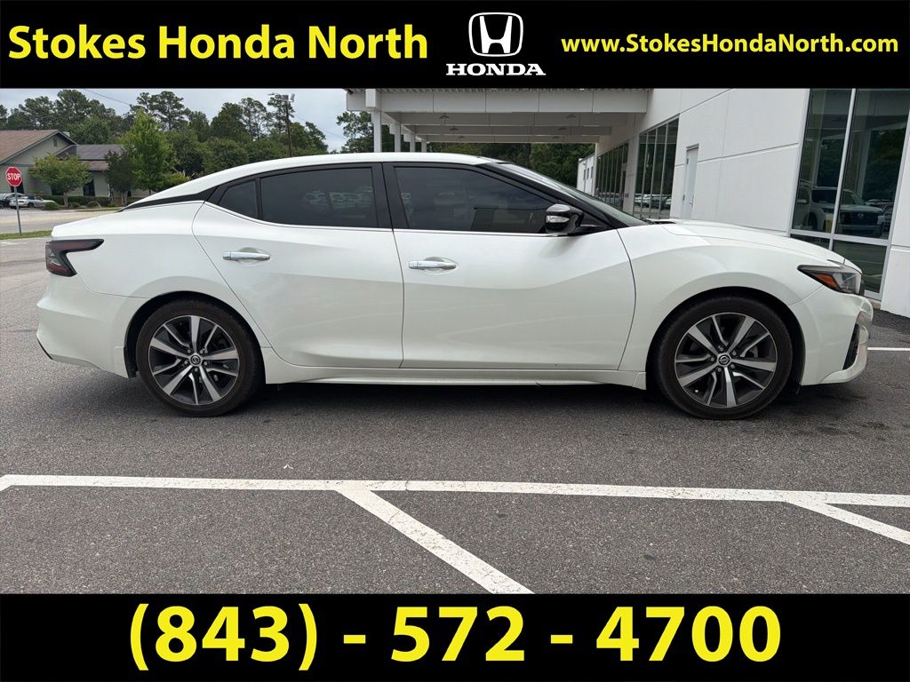 2019 Nissan Maxima 3.5 SL White at Coastal Chevrolet Cadillac