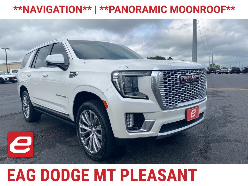 White Frost Tricoat 2021 GMC Yukon Denali RWD SUV / Crossover 4X2