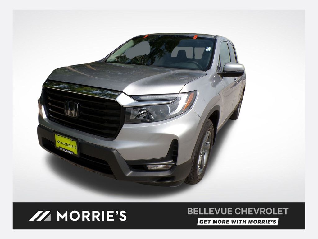 Lunar Silver Metallic 2023 Honda Ridgeline Pickup Truck All-Wheel Drive 9-Speed Automatic