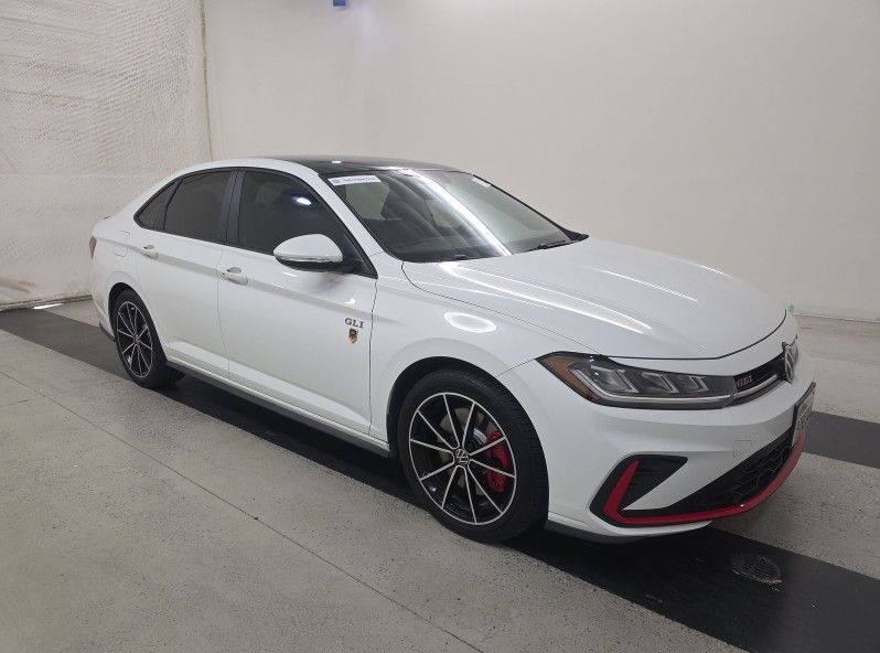 White 2025 Volkswagen Jetta GLI Sedan Front-Wheel Drive 6-Speed Manual