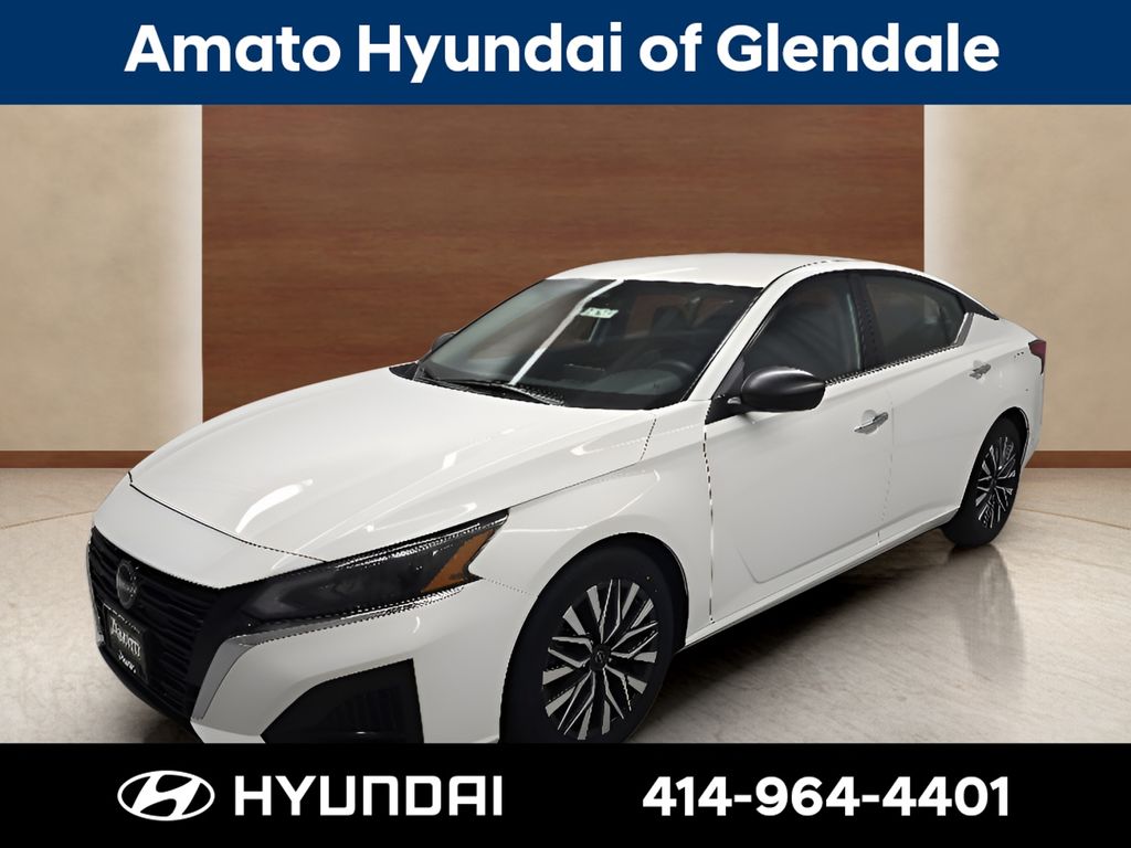 Glacier White 2025 Nissan Altima 2.5 SV FWD Sedan Front-Wheel Drive Continuously Variable Transmission