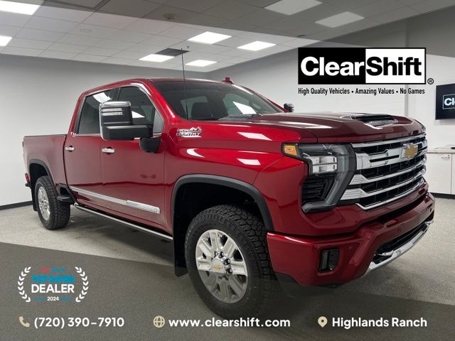 Radiant Red Tintcoat 2025 Chevrolet Silverado 3500HD High Country Crew Cab 4WD Pickup Truck Four-Wheel Drive 10-Speed Automatic