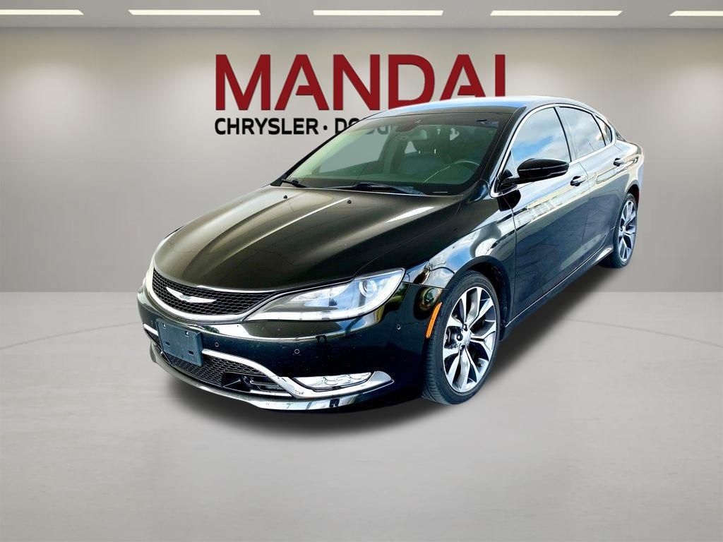 Black Clearcoat 2015 Chrysler 200 C Sedan FWD Sedan Front-Wheel Drive 9-Speed Automatic