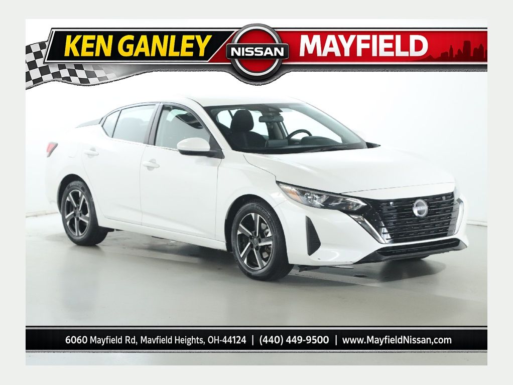 Aspen White Tricoat 2024 Nissan Sentra Sedan Front-Wheel Drive Continuously Variable Transmission