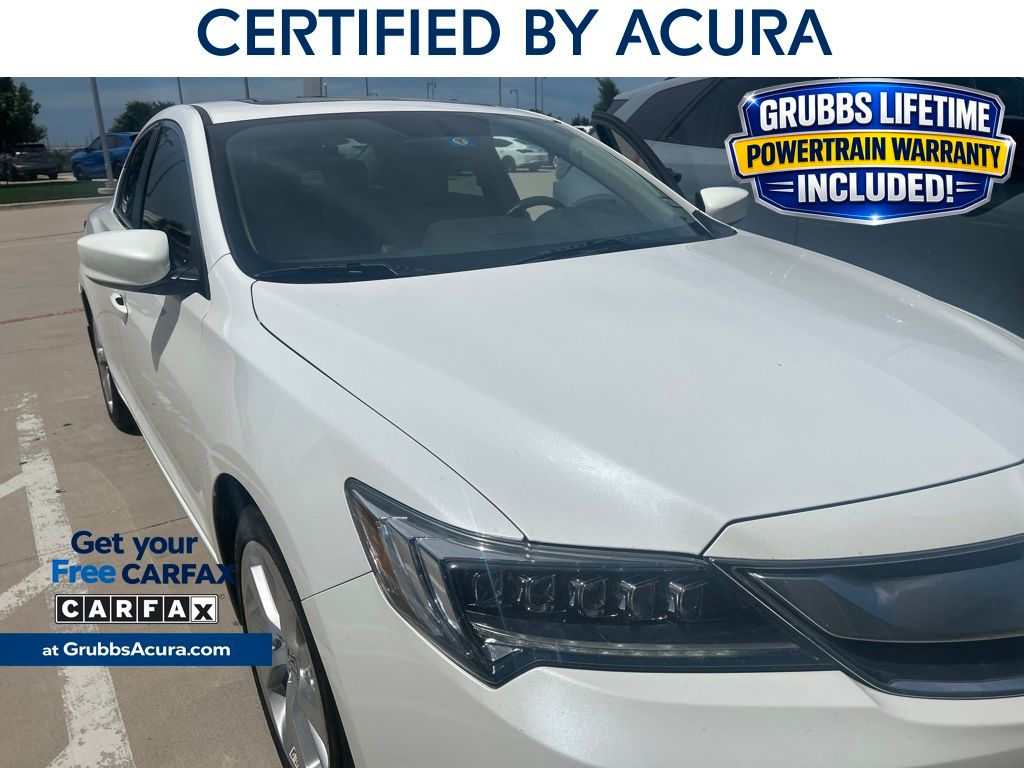 White 2017 Acura ILX FWD with Premium Package Sedan Front-Wheel Drive 8-Speed Dual Clutch