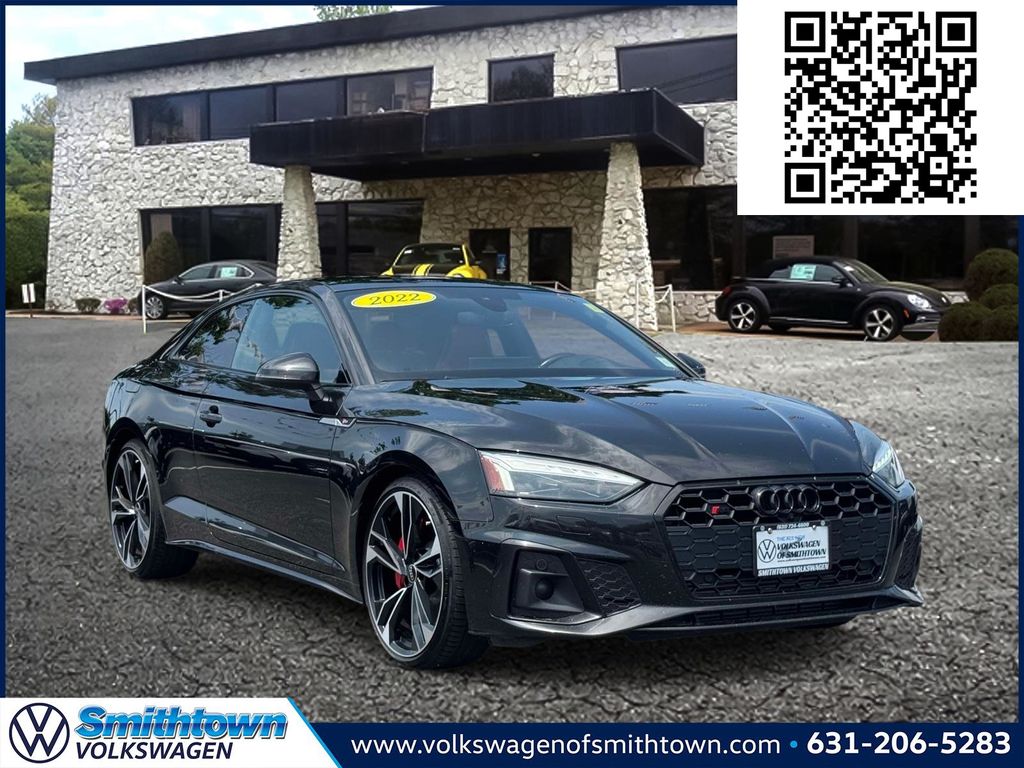 Mythos Black Metallic/Black Roof 2022 Audi S5 Coupe All-Wheel Drive 8-Speed Automatic