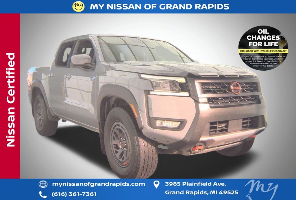 Boulder Gray Pearl 2025 Nissan Frontier Pickup Truck Four-Wheel Drive 9-Speed Automatic Overdrive