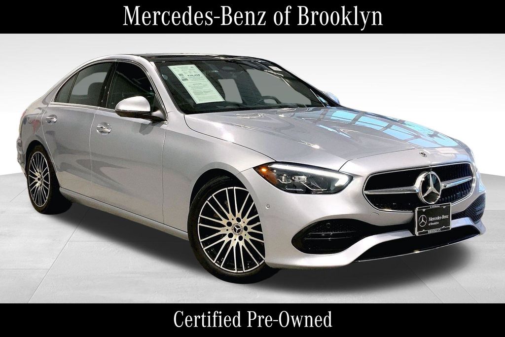 Cirrus Silver Metallic 2022 Mercedes-Benz C-Class Sedan All-Wheel Drive 9-Speed Automatic