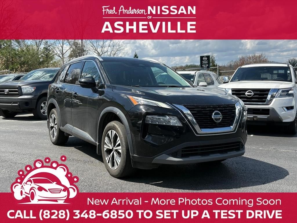 Super Black 2021 Nissan Rogue SV AWD SUV / Crossover All-Wheel Drive Continuously Variable Transmission