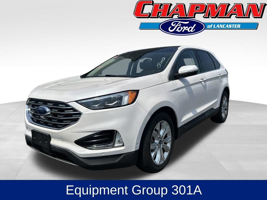 White Platinum Clearcoat Metallic 2019 Ford Edge SUV / Crossover All-Wheel Drive 8-Speed Automatic