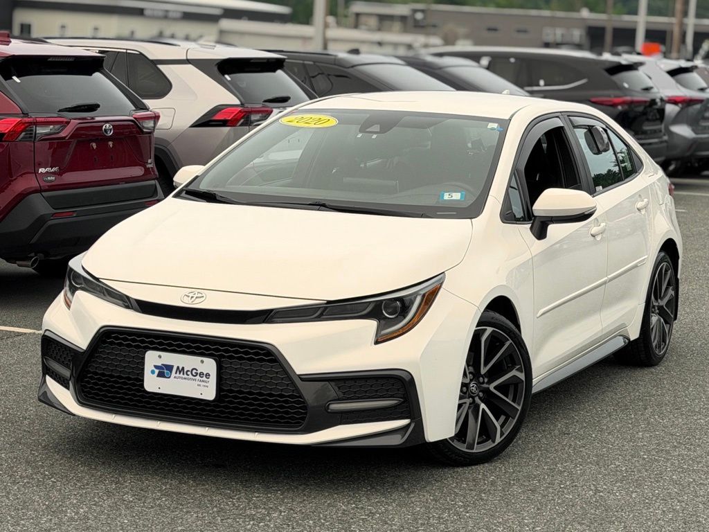 Super White 2020 Toyota Corolla Sedan Front-Wheel Drive Continuously Variable Transmission