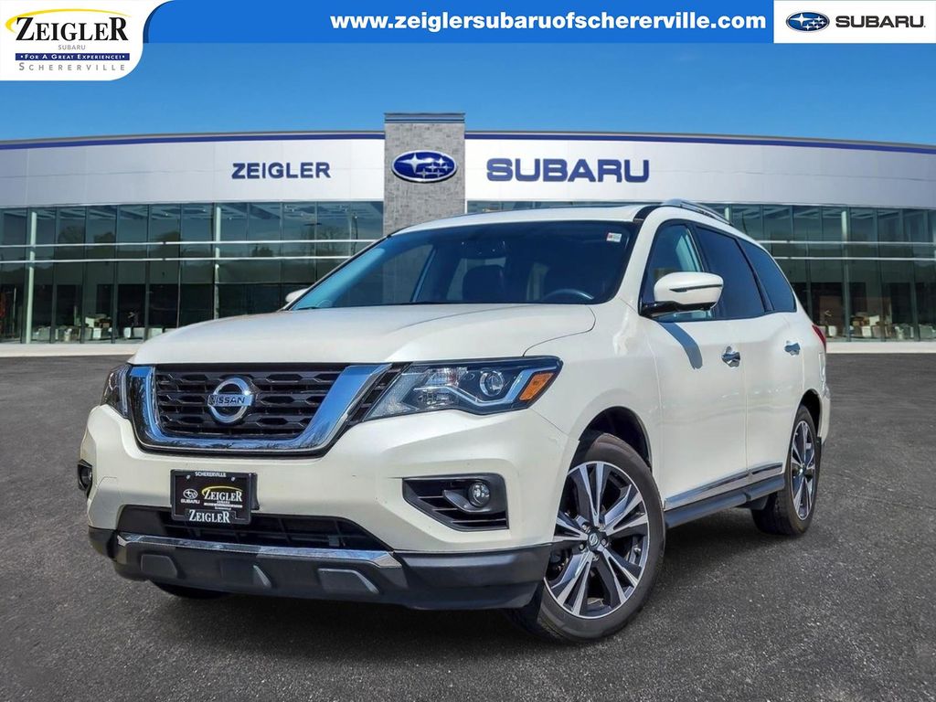 Pearl White 2017 Nissan Pathfinder Platinum 4WD SUV / Crossover Four-Wheel Drive Continuously Variable Transmission